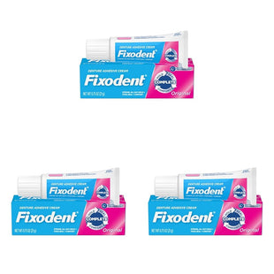 Fixodent Denture Adhesive Cream Original Strong And Long Hold 0.75oz (3 Pack) - Personal Care > Oral