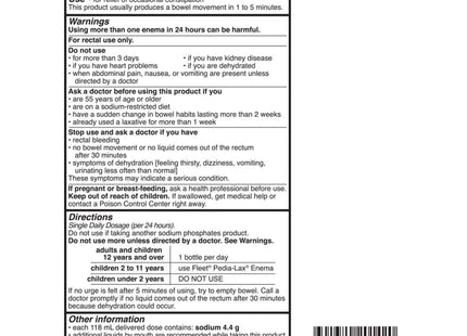 Fleet Laxative Saline Enema for Adult Constipation Ready-to-Use 4.5oz (6 Pack) - Health Care > Over-the-Counter