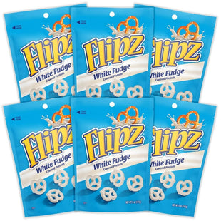 Flipz White Fudge Covered crunchy baked Pretzel sweet and salty 5oz (6 Pack) - Food & Beverages > Snacks Pretzels