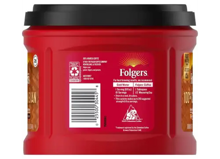 Folgers Colombian Coffee Medium Roast Ground 22.6 Ounce Canister (Pack Of 14)