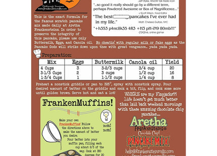 Frankensteins Mill Aretha Pancake Mix Natural Original Ingredient 32oz (3 Pack) - Food & Beverages > Baking Desserts