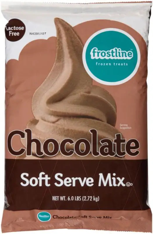 a bag of chocolate with a chocolate topping