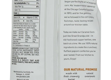 G.H. Cretors Popped Corn Just The Caramel Gluten-Free 8oz (12 Pack) - Food & Beverages > Snacks Popcorn