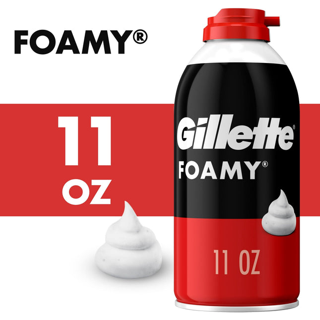 Gillette Foamy Classic Shave Foam Cream for Men Original Scent 11oz (12 Pack) - Personal Care > Shaving & Grooming