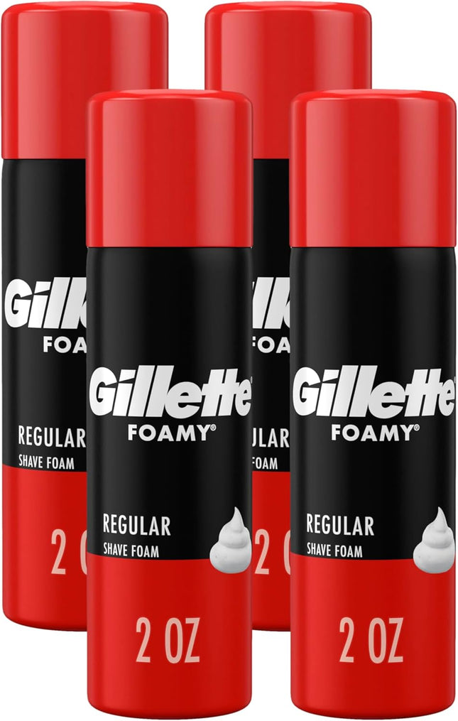 Gillette Foamy Mens Original Comfort Glide Shaving Cream 2.0oz (4 Pack) - Personal Care > & Grooming Creams Foams Gels