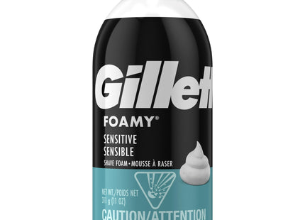 Gillette Foamy Sensitive Shave Foam Aerosol Men Skin 11oz (12 Pack) - Personal Care > Shaving & Grooming Creams Foams