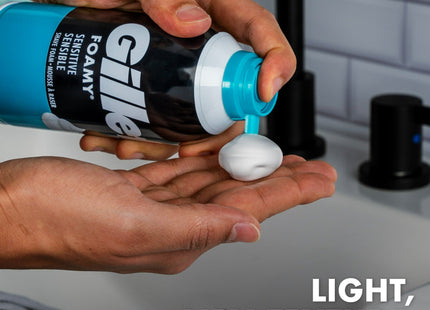 Gillette Foamy Sensitive Shave Foam Aerosol Men Skin 11oz (6 Pack) - Personal Care > Shaving & Grooming Creams Foams