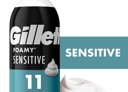 Gillette Foamy Sensitive Shave Foam Aerosol Men Skin 11oz (6 Pack) - Personal Care > Shaving & Grooming Creams Foams