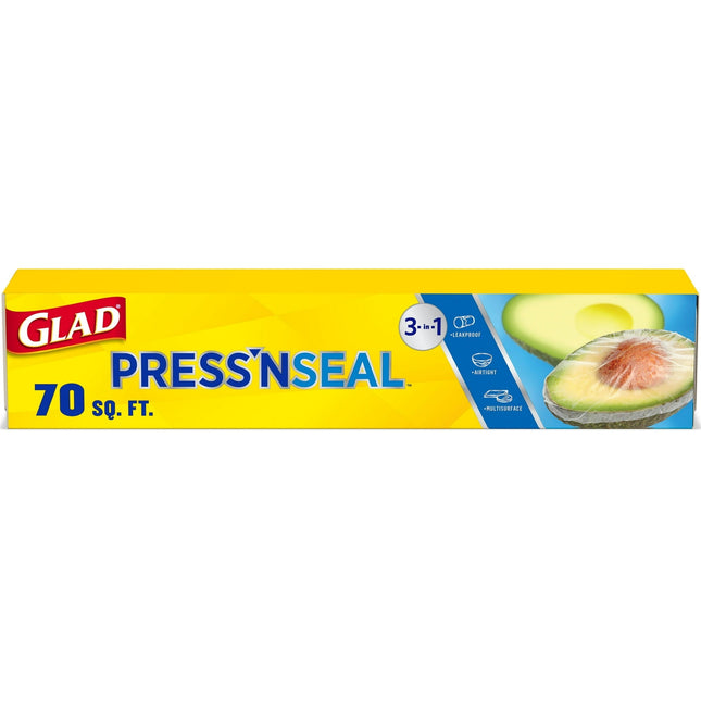 Glad Press’N Seal Plastic Food Wrap Roll Leak-proof 70 Sq Ft 1ct (12 Pack) - Kitchen & Dining > Storage Cling Film