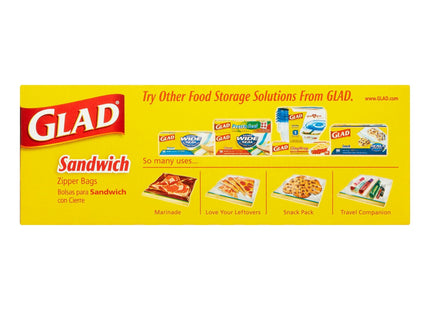 Glad Sandwich Zipper Food Storage Bags 6 5/8 X 8 Clear 50 ct (12 Pack) - Kitchen & Dining >