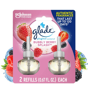 Glade PlugIns Scented Oil Air Freshener Refills Bubbly Berry Splash 2ct - Household Supplies > Home Fragrances