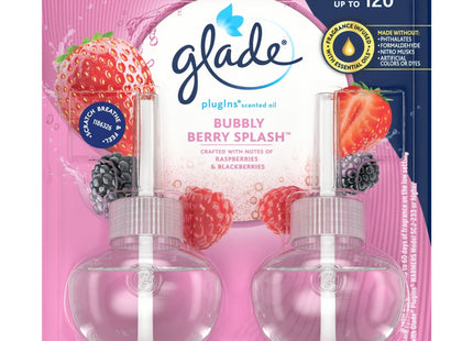 Glade PlugIns Scented Oil Air Freshener Refills Bubbly Berry Splash 2ct - Household Supplies > Home Fragrances