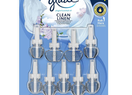 Glade PlugIns Scented Oil Refill Clean Linen 6.39oz 9ct (2 Pack) - Household Supplies > Home Fragrances Air Fresheners