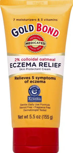 a close up of a tube of eczema relief cream