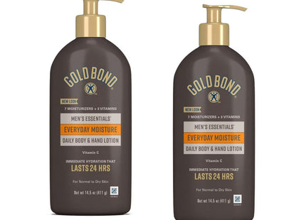 Gold Bond Men’s Essentials Hydrating Moisture Body-Hand Lotion 14.5oz (2 Pack) - Personal Care > Skin & Moisturizer