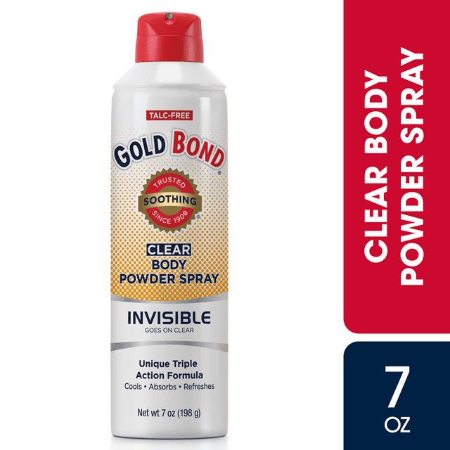 Gold Bond No Mess Invisible Clear Body Powder Spray Absorbs Sweat 7oz (2 Pack) - Personal Care > Skin Powders