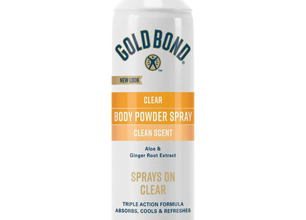 Gold Bond No Mess Invisible Clear Body Powder Spray Absorbs Sweat 7oz (3 Pack) - Personal Care > Skin Powders