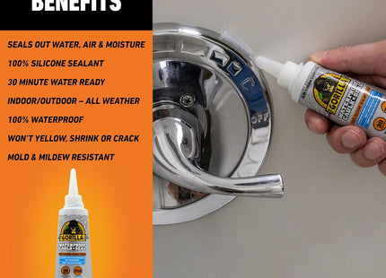 Gorilla Glue Silicone Sealant Caulk & Seal All-Purpose 2.8oz (11 Pack) - Business Industrial > Adhesives Sealants Tapes