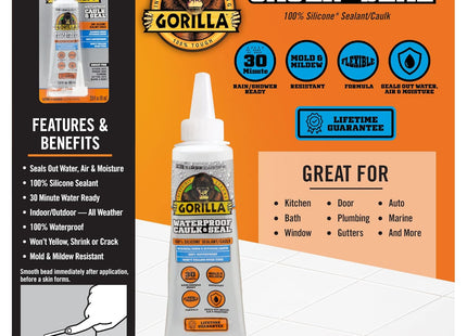 Gorilla Glue Silicone Sealant Caulk & Seal All-Purpose 2.8oz - Business Industrial > Adhesives Sealants Tapes Caulks