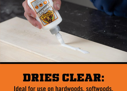 Gorilla Water Based Wood Glue Natural Color Indoor-Outdoor Use 4oz (8 Pack) - Business & Industrial > Adhesives