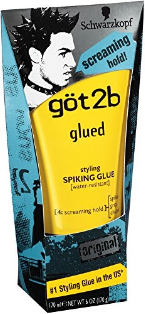 Got2b Glued Styling Spiking Hair Gel Water Resistant Unisex 6oz (2 Pack) - Personal Care > & Products