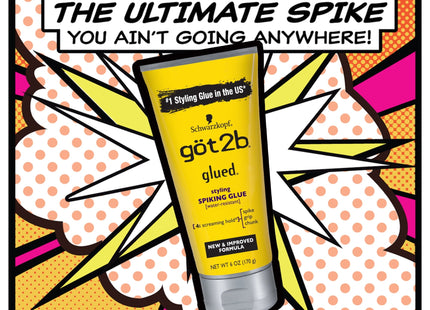 Got2b Glued Styling Spiking Hair Gel Water Resistant Unisex 6oz (2 Pack) - Personal Care > & Products