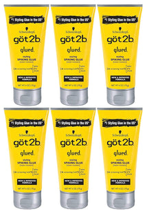 Got2b Glued Styling Spiking Hair Gel Water Resistant Unisex 6oz (6 Pack) - Personal Care > & Products