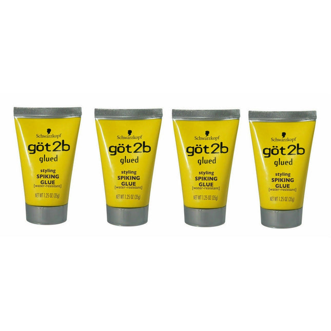 Got2b Original Glued Styling Spiking Hair Gel Water Resistant 1.25oz (4 Pack) - Personal Care > & Products