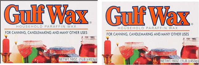 Gulf wax Misc Canning Candle Household Paraffin Wax 16oz (2 Pack) - Collectibles & Art > Crafts