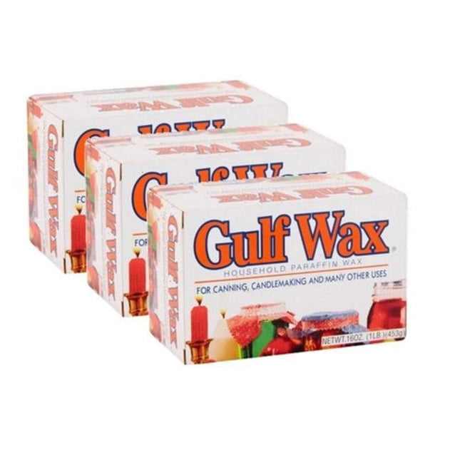 Gulf wax Misc Canning Candle Household Paraffin Wax 16oz (3 Pack) - Collectibles & Art > Crafts