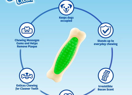 Hartz Chew n Clean Tuff Bone Dental Dog Toy Medium Color May Vary (2 Pack) - Pet Supplies > Toys