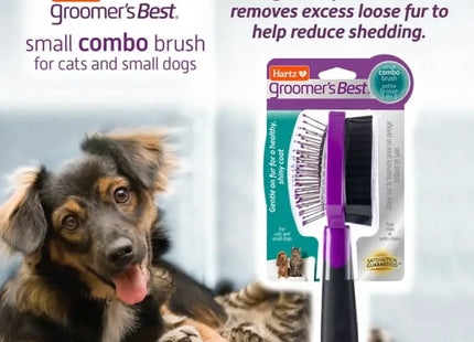 Hartz Groomer’s Best Combo Grooming Brush for Cats and Small Dogs