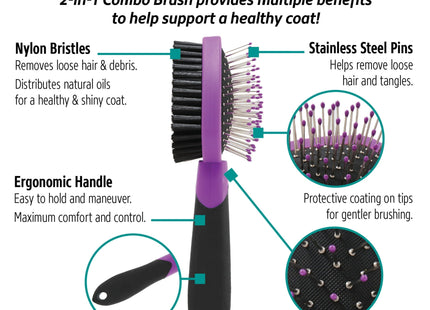 Hartz Groomer’s Best Grooming Combo Brush for Cats and Small Dog - Pet Supplies > Brushes Combs & Rakes