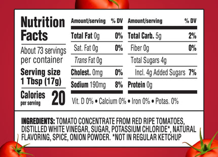 Heinz Thick & Rich Tomato Ketchup With No Salt Added 14oz (2 Pack) - Food Beverages > Condiments Sauces