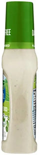 a close up of a bottle of mayonnaise with a green cap