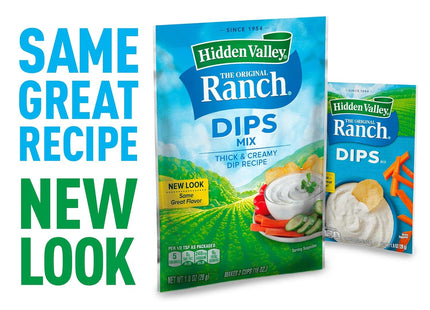 Hidden Valley The Original Ranch Dip and Salad Mix Gluten Free 1oz (12 Pack) - Food & Beverages > Condiments Sauces