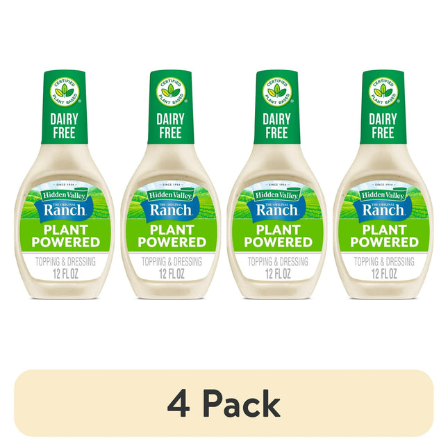 Hidden Valley Original Ranch Plant Powered Salad Dressing-Topping 12oz (4 Pack) - Food & Beverages > Condiments Sauces