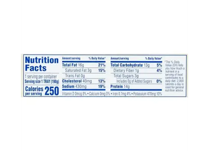 nuttin fats nutritional label