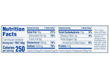 nuttin fats nutritional label