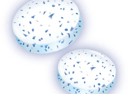 two white and blue contros with contros on a white background