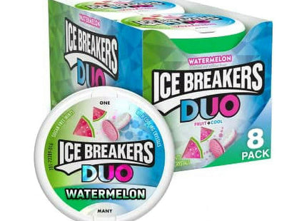 Ice Breakers Duo Fruit + Cool Watermelon Sugar-Free Mints Candy 1.3oz (8 Pack) - Food & Beverages > Sweets Chocolate