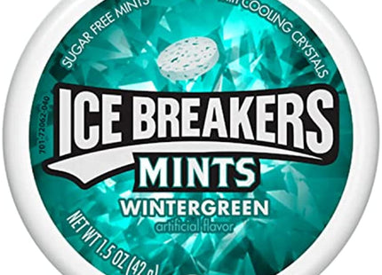Ice Breakers Wintergreen Cooling Crystals Sugar Free Mints Candy 1.5oz (12 Pack) - Food & Beverages > Sweets Chocolate