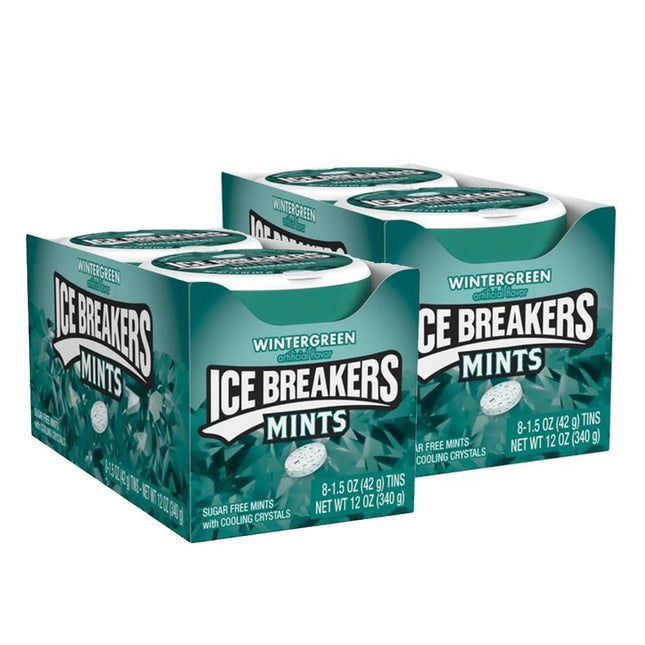 Ice Breakers Wintergreen Cooling Crystals Sugar Free Mints Candy 1.5oz (16 Pack) - Food & Beverages > Sweets Chocolate