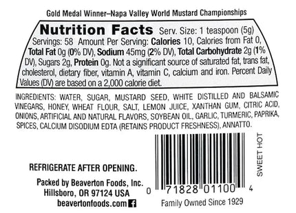 a close up of a label on a bottle of food