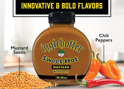 Inglehoffer Sweet Hot Mustard With Spices Organic Honey 10.25oz (12 Pack) - Food & Beverages > Condiments Sauces