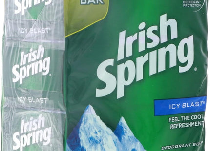 Irish Spring Icy Blast Refreshing 12H Deodorant Soap 3 X 3.75 Bar Each (8 Pack) - Personal Care > Bath & Body Soaps