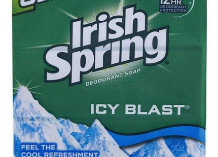 Irish Spring Icy Blast Refreshing 12H Deodorant Soap 3 X 3.75 Bar Each (24 Pack) - Personal Care > Bath & Body Soaps