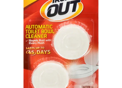 a pack of 3 white plastic toilet cleaner pads