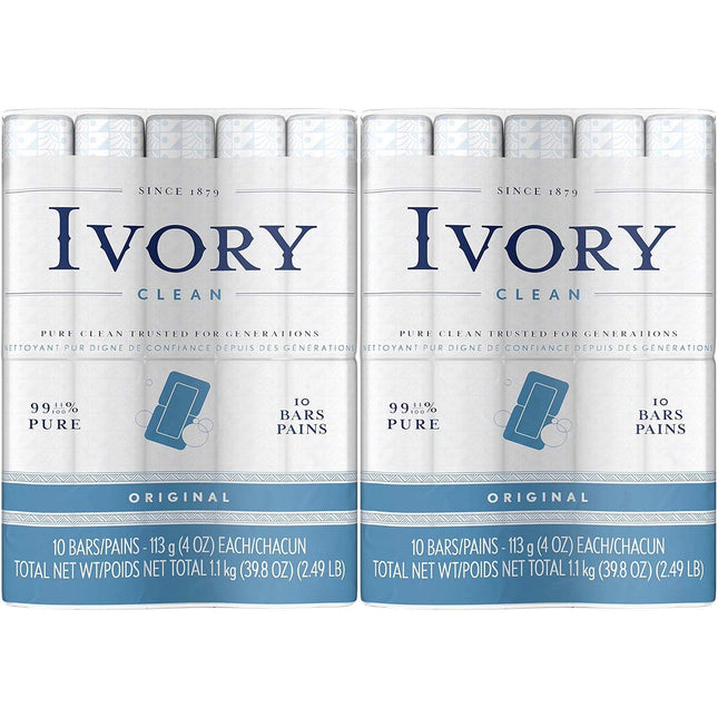 Ivory Gentle Bar Soap Mild Body Cleanser Original Scent 4oz 10ct (2 Pack) - Personal Care > Bath & Soaps