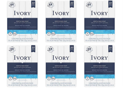 Ivory Gentle Bar Soap Mild Body Cleanser Original Scent 4oz 10ct (6 Pack) - Personal Care > Bath & Soaps